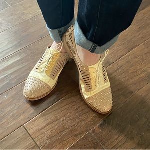 SAM EDELMAN JAYDEN LACE UP LEATHER SNAKE SKIN 8